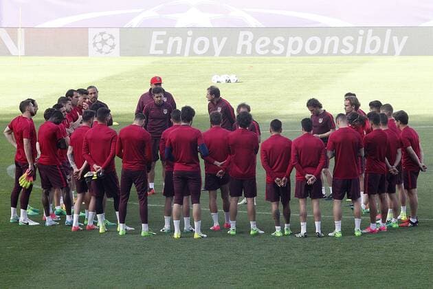 Atletico de Madrid s team during training session. May 9,2017.  (20170509181)
