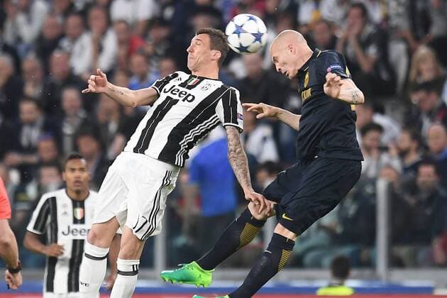 Mg Torino 09 05 2017 - Champions League Juventus-Monaco foto Matteo Gribaudi Image nella foto: Mario Mandzukic-Andrea Raggi 