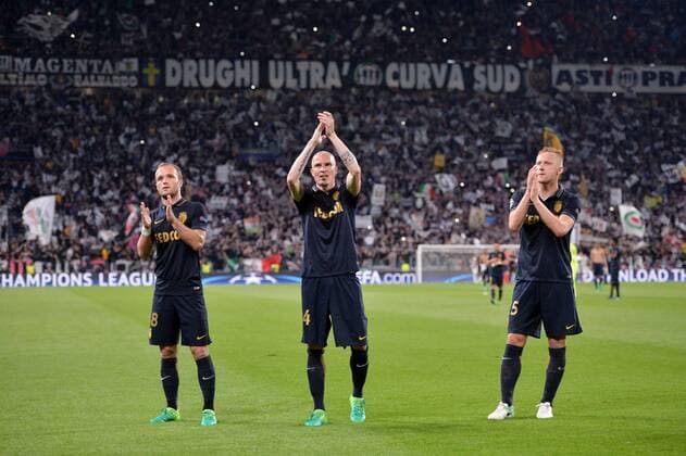 18 VALERE GERMAIN (mon) - 24 ANDREA RAGGI (mon) - 25 KAMIL GLIK (mon) - DECEPTION FOOTBALL : Juventus vs Monaco - Ligue des Champions - 1 2 Finale - 09 05 2017 AnthonyBIBARD FEP Panoramic 