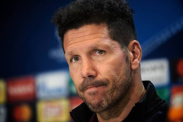 09.05.2017, Estadio Vicente Calderon, Madrid, ESP, UEFA CL, Atletico Madrid vs Real Madrid, Halbfinale, Rueckspiel, Pressekonferenz, im Bild Atletico Madrid manager Diego Simeone Atletico Madrid manager Diego Simeone during Pressconference before the UEFA Champions League semi final, 2nd leg match between Atletico Madrid and Real Madrid at the Estadio Vicente Calderon in Madrid, Spain on 2017 05 09. Madrid EP_FIL