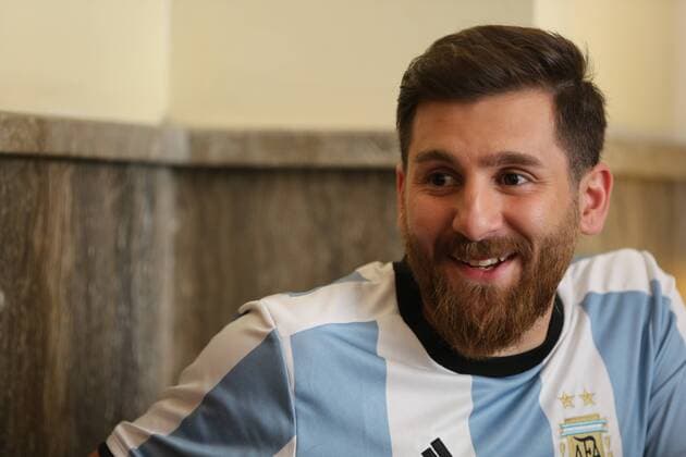 Reza Parastesh is an Iranian young man who has been very popular and famous these days due to his resemblance to Argentina professional footballer Lionel Messi.  Copyright: xMohammadxKhodabakhshx