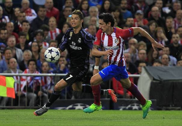 Fußball, CL, Atletico Madrid - Real Madrid Soccer match between Atletico de Madrid and Real Madrid of second round of semifinals of Champions League 2016 2017, held at the Vicente Calderon stadium, in Madrid, May 10, 2017. (Photo: J. Luis Cuesta 261 Cordon Press). Cristiano Ronaldo  xJosexLuisxCuestax xx