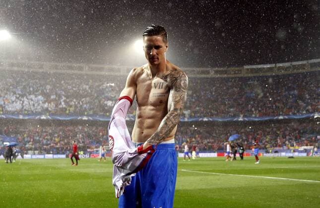 Fußball, CL, Atletico Madrid - Real Madrid Vuelta de semifinales de la Liga de Campeones entre el Atlético y el Real Madrid en el Calderón. En la imagen, Fernando Torres. Second leg of 1 2 Champions League between Atlético and Real Madrid. In this picture, Fernando Torres. xFOTOxCHEMAxREYx 