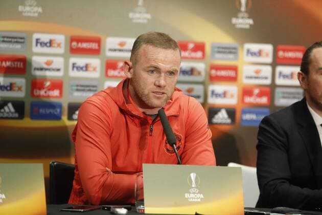 Fußball, EL, Manchester United PK Rueda de prensa del Manchester United ManU En la imagen, Rooney. press conference PK Pressekonferenz of Manchester United. In this picture, Rooney. xJORGExLANDINx 