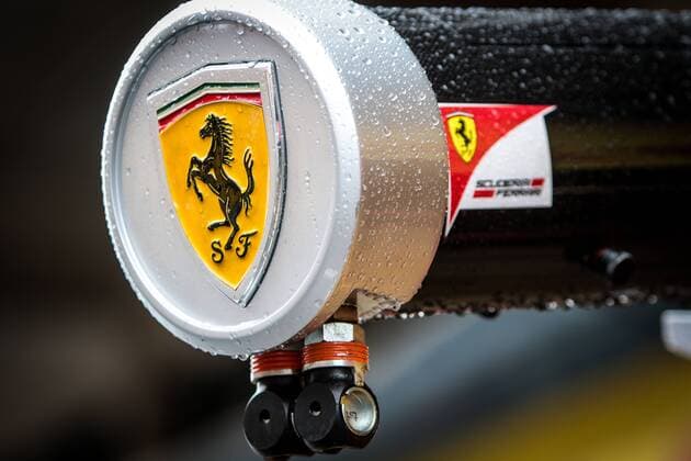Spanish Grand Prix, Barcelona 11 - 14 May 2017 Ferrari logo on pit equipment. 11.05.2017. 
