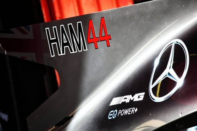 Spanish Grand Prix, Barcelona 11 - 14 May 2017 New compulsory 44 and HAM on the engine cover of Lewis Hamilton (GBR) Mercedes AMG F1. 11.05.2017. 