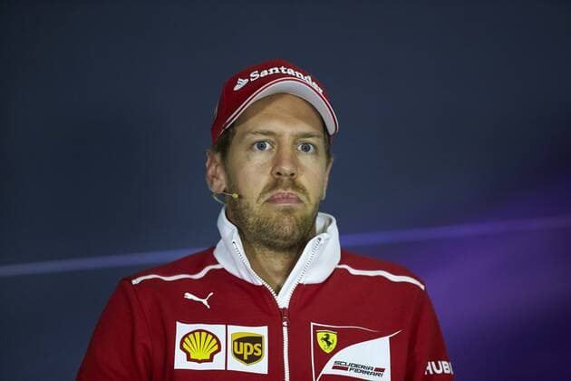 German Formula One driver Sebastian Vettel of Ferrari team attends a press conference PK Pressekonferenz at the the Formula One Grand Prix of Spain, in Montmelo, Catalonia, Spain 11 May of 2017. The 2017 Formula One Grand Prix of Spain will take place on 14 May 2017 at the Circuit de Barcelona-Catalunya. Press Conference !ACHTUNG: NUR REDAKTIONELLE NUTZUNG!  Copyright: xALEJANDROxGARCIAx 20170511-636301199146246374
