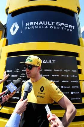 Spanish Grand Prix, Barcelona 11 - 14 May 2017 Nico Hulkenberg (GER) Renault F1 Team with the media. 11.05.2017. 