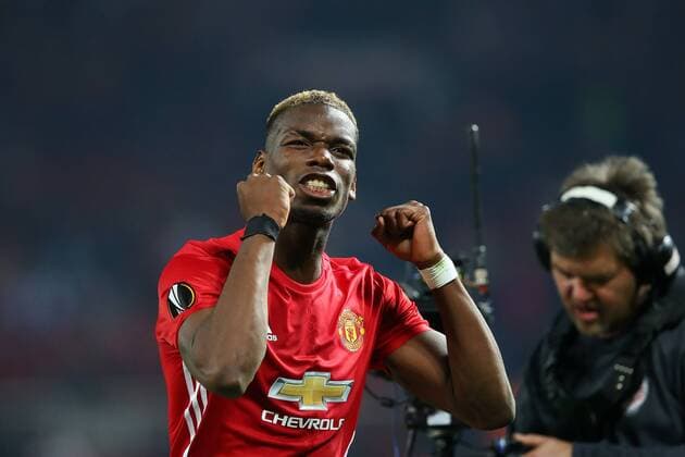 Fußball, EL, Manchester United - Celta de Vigo Football - 2016 2017 UEFA Europa League - Semi-Final, Second Leg: Manchester United ManU 1 vs. Celta Vigo 0 Paul Pogba of Manchester United celebrates victory at the end of the match COLORSPORT LYNNE CAMERON 