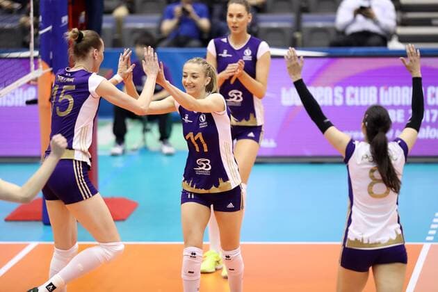 Ana Antonijevic (VOL). MAY 12, 2017 - Volleyball : 2017 FIVB Volleyball Women s Club World Championship WM Weltmeisterschaft match between Volero Zurich 3-0 Osasco Volei Clube in Kobe, Japan.  (iwpa014614)