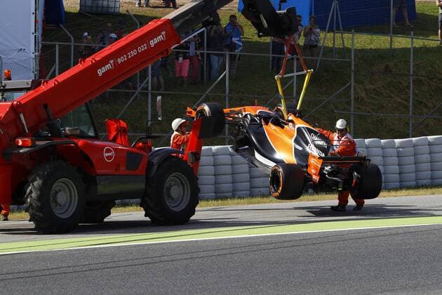 Formel 1, GP Spanien, Fernando Alonso Motorschaden Spanish Grand Prix, Barcelona 11 - 14 May 2017 12.05.2017 - Fernando Alonso (ESP) McLaren MCL32 