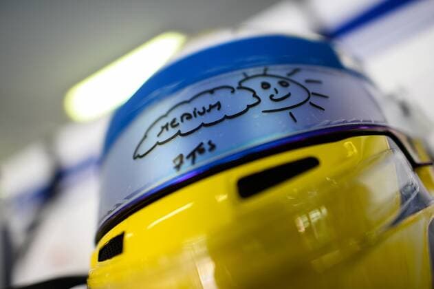 170512 MONTMELO, SPAIN - MAY 12: Marcus Ericsson of Sweden s helmet, Spanish Formula One Grand Prix at Circuit de Catalunya on May 12, 2017 in Montmelo, Spain. inför Spaniens Grand Prix den 12 maj 2017 i Barcelona.  Copyright: PATRIKxLUNDIN BB170512BB083