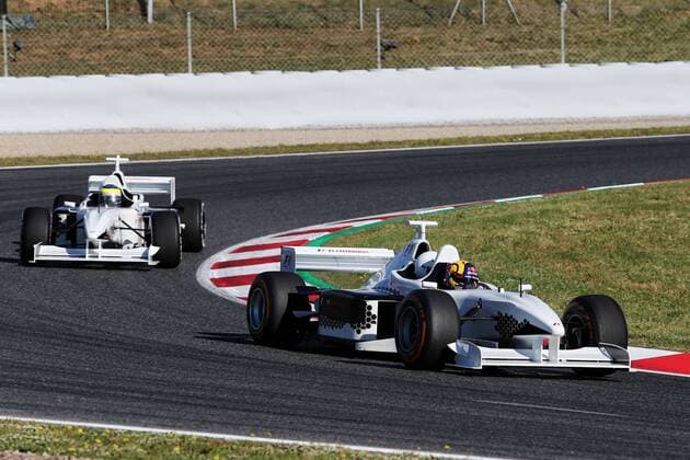 Spanish Grand Prix, Barcelona 11 - 14 May 2017 Patrick Friesacher (AUT) and Zsolt Baumgartner (HUN) in Two-Seater F1 Experiences Racing Cars. 13.05.2017. 
