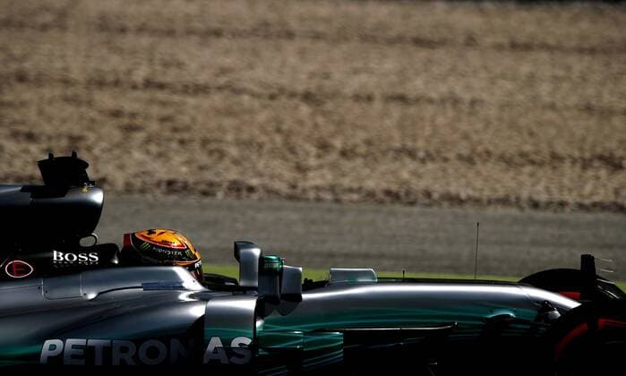 British Formula One driver Lewis Hamilton of Mercedes AMG in action during the second training session at the Circuit de Barcelona-Catalunya in Montmelo, near Barcelona, northeastern Spain, 12 May 2017. The 2017 Formula One Grand Prix of Spain will take place on 14 May 2017. Formula One Grand Prix of Spain !ACHTUNG: NUR REDAKTIONELLE NUTZUNG!  Copyright: xALBERTOxESTEVEZx 20170513-636302775251132201