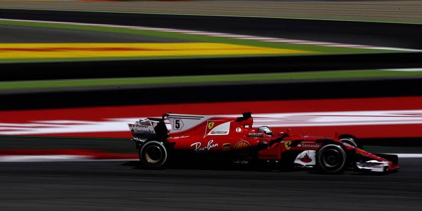 German Formula One driver Sebastian Vettel from Ferrari in action during the third training session at the Circuit de Barcelona-Catalunya in Montmelo, near Barcelona, northeastern Spain, 13 May 2017. The 2017 Formula One Grand Prix of Spain will take place on 14 May 2017. Formula One Grand Prix of Spain !ACHTUNG: NUR REDAKTIONELLE NUTZUNG!  Copyright: xALBERTOxESTEVEZx 20170513-636302801852096792