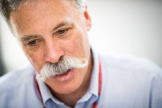 May 13th 2017, Circuit de Barcelona, Catalunya, Spain; Spanish Formula One Grand Prix; Saturday Qualifying; Chase Carey CEO of Formula 1 explains a point during an interview xEricxAlonsox  ActionPlus11878876