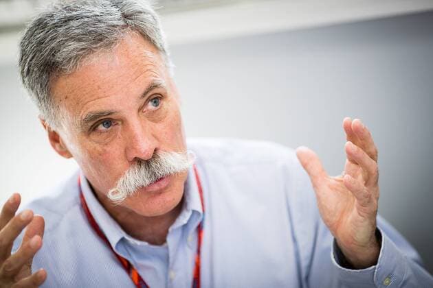 May 13th 2017, Circuit de Barcelona, Catalunya, Spain; Spanish Formula One Grand Prix; Saturday Qualifying; Chase Carey CEO of Formula 1 explains a point during an interview xEricxAlonsox  ActionPlus11878877