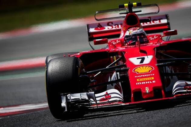 May 13th 2017, Circuit de Barcelona, Catalunya, Spain; Spanish Formula One Grand Prix; Saturday Qualifying; Kimi Raikkonen in the chicane during the qualifying session xEricxAlonsox  ActionPlus11878879