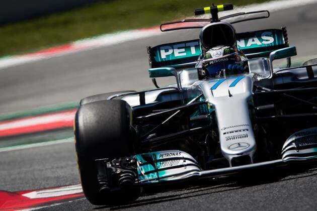 May 13th 2017, Circuit de Barcelona, Catalunya, Spain; Spanish Formula One Grand Prix; Saturday Qualifying; Valtteri Bottas in the chicane during the qualifying session xEricxAlonsox  ActionPlus11878880