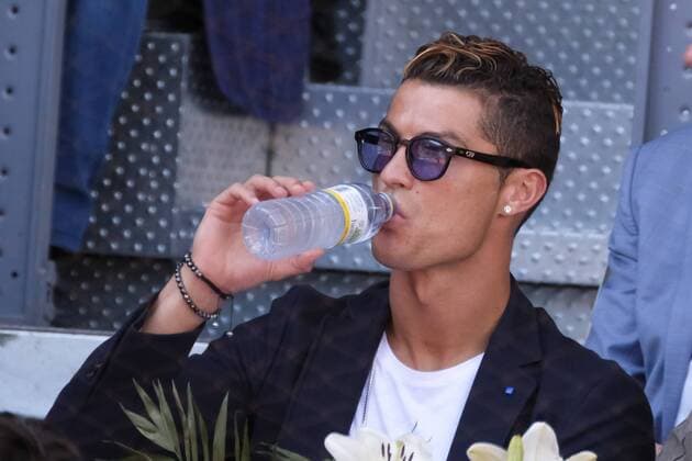 May 13, 2017 - Madrid, Spain - Real Madrid s Portuguese forward Cristiano Ronaldo attends the semi final match beetwen Serbian Novak Djokovic and Spanish Rafa Nadal at the Mutua Madrid Open tennis tournament held at the Magic Box in Madrid, Spain, 13 May 2017. Cristiano Ronaldo at Mutua Madrid Open - Day Eight  - ZUMAn230 20170513_zaa_n230_434 Copyright: xOscarxGonzalezx