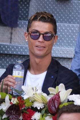 May 13, 2017 - Madrid, Spain - Real Madrid s Portuguese forward Cristiano Ronaldo attends the semi final match beetwen Serbian Novak Djokovic and Spanish Rafa Nadal at the Mutua Madrid Open tennis tournament held at the Magic Box in Madrid, Spain, 13 May 2017. Cristiano Ronaldo at Mutua Madrid Open - Day Eight  - ZUMAn230 20170513_zaa_n230_431 Copyright: xOscarxGonzalezx