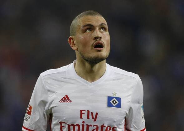 Gelsenkirchen, Deutschland, 1.Fußball- BL - FC Schalke 04 -Hamburger SV 1-1 am 13.05. 2017 in der Veltins - Arena in Gelsenkirchen Kyriakos PAPADOPOULOS (HSV)