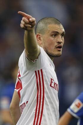 Gelsenkirchen, Deutschland, 1.Fußball- BL - FC Schalke 04 -Hamburger SV 1-1 am 13.05. 2017 in der Veltins - Arena in Gelsenkirchen Kyriakos PAPADOPOULOS (HSV)