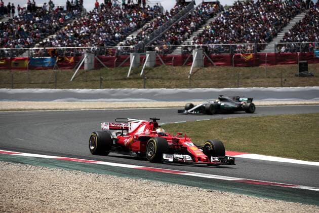 German Formula One driver Sebastian Vettel, of Ferrari, competes during 2017 Grand Prix of Spain at Barcelona-Catalonia racetrack in Montmelo, Catalonia, northeastern Spain, 14 May 2017. GRAND PRIX OF SPAIN !ACHTUNG: NUR REDAKTIONELLE NUTZUNG!  Copyright: xAlbertoxEstevezx GRA205 20170514-636303691109370056