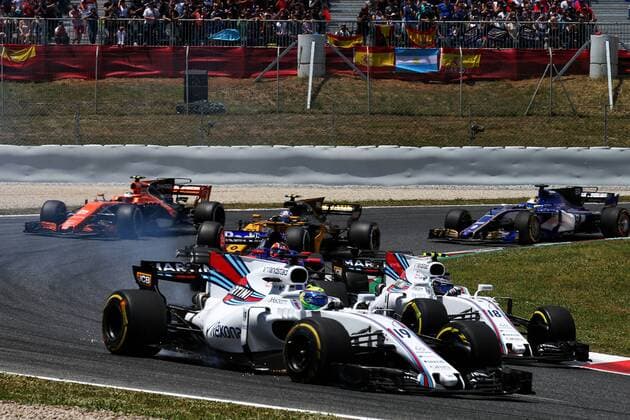 Spanish Grand Prix, Barcelona 11 - 14 May 2017 Felipe Massa (BRA) Williams FW40 with a puncture. 14.05.2017. 