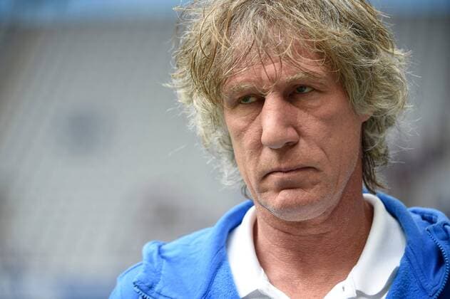 Gertjan Verbeek, Trainer, VfL Bochum , Einzelbild, kritischer Blick, TSV 1860 Muenchen vs VfL Bochum 1848, 14.05.17