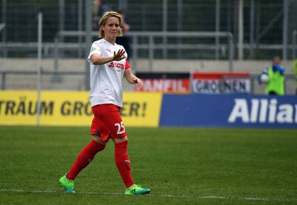 14.05.2017, xhbx, Fussball 1.Bundesliga Frauen, 1.FFC Frankfurt - TSG 1899 Hoffenheim, emspor v.l. Saskia Bartusiak (1.FFC Frankfurt) Frankfurt am Main