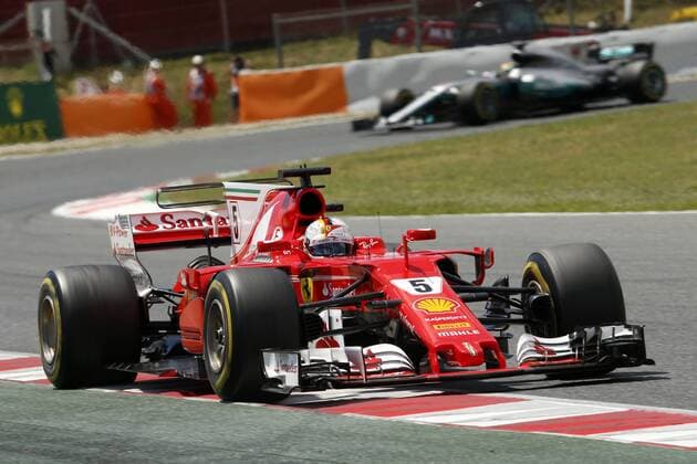 Motorsports: FIA Formula One World Championship WM Weltmeisterschaft 2017, Grand Prix of Spain, 5 Sebastian Vettel (GER, Scuderia Ferrari), Barcelona Spain xHOCHxZWEIx