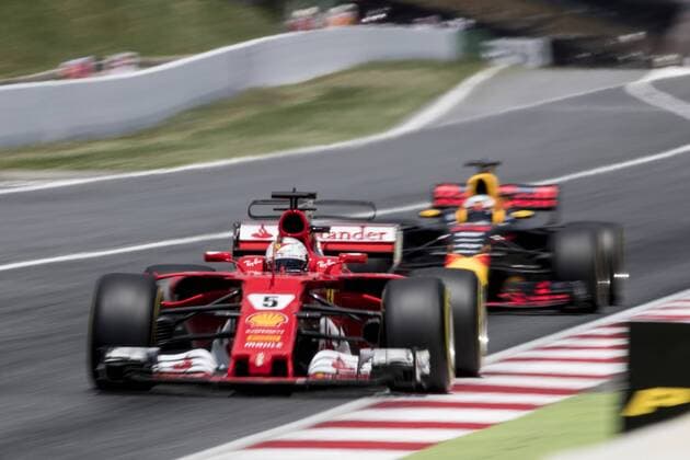 Motorsports: FIA Formula One World Championship WM Weltmeisterschaft 2017, Grand Prix of Spain, 5 Sebastian Vettel (GER, Scuderia Ferrari), Barcelona Spain xHOCHxZWEIx
