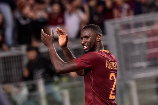 Antonio Rudiger of AS Roma celebrates the victory during the Serie A match between Roma and Juventus at Stadio Olimpico, Rome, Italy on 14 May 2017. Copyright: xGiuseppexMaffiax 15450078