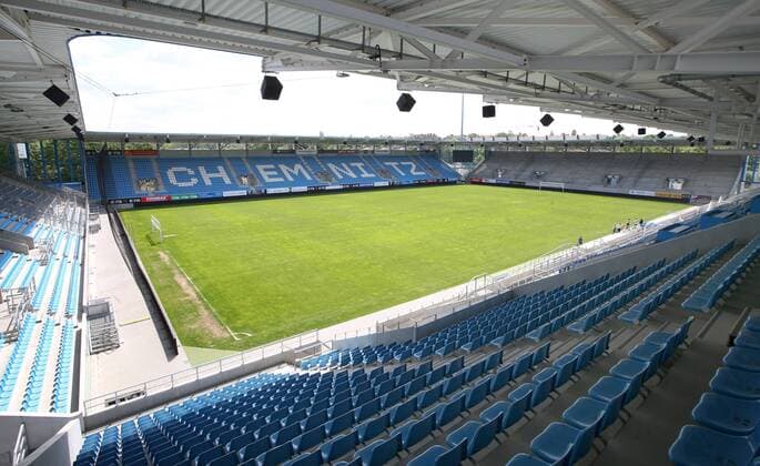 Stadion Chemnitz Chemnitz, 16.05.2017, Community4you Arena, Fussball. , CHEMNITZER FC, Im Bild: Übersichtsfoto der Community4you Arena, dem Heimstadion des Chemnitzer FC in der 3. Liga. ,