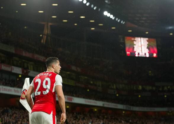 Granit Xhaka of Arsenal during the Premier League match between Arsenal and Sunderland at the Emirates Stadium, London, England on 16 May 2017. Copyright: xVincexMignottx 15470034