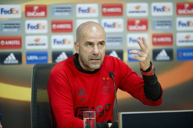 18-05-2017 VOETBAL: PERSCONFERENTIE AJAX: AMSTERDAM Coach Peter Bosz (Ajax) Foto:SCS Michel Utrecht press conference PK Pressekonferenz Ajax UEFA Europa League 2016 2017 xVIxVIxImagesx xSoenarxChamidxsportfotografiexIVx 7816751