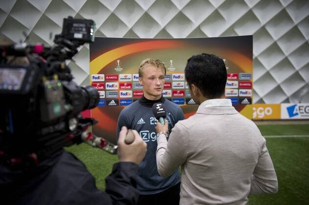 18-05-2017 VOETBAL: TRAINING AJAX: AMSTERDAM Kasper Dolberg (Ajax) Foto:SCS Michel Utrecht Training session Ajax UEFA Europa League 2016 2017 xVIxVIxImagesx xSoenarxChamidxsportfotografiexIVx 7816778