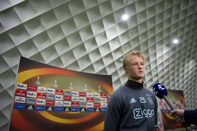 18-05-2017 VOETBAL: TRAINING AJAX: AMSTERDAM Kasper Dolberg (Ajax) Foto:SCS Michel Utrecht Training session Ajax UEFA Europa League 2016 2017 xVIxVIxImagesx xSoenarxChamidxsportfotografiexIVx 7816779