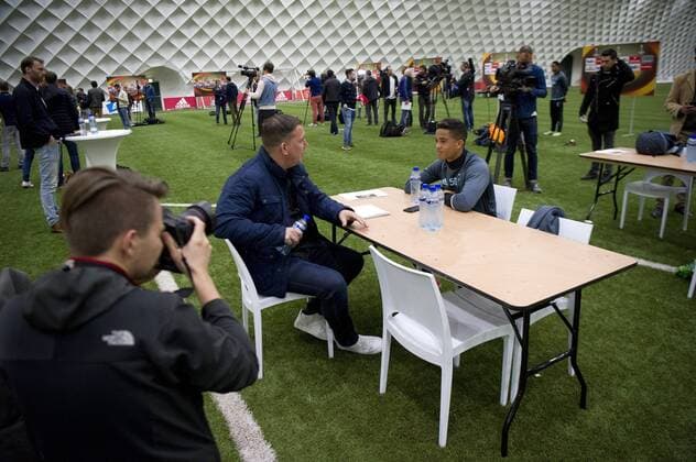 18-05-2017 VOETBAL: TRAINING AJAX: AMSTERDAM Justin Kluivert (Ajax) Foto:SCS Michel Utrecht Training session Ajax UEFA Europa League 2016 2017 xVIxVIxImagesx xSoenarxChamidxsportfotografiexIVx 7816931