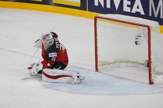 IIHF WM 2017, Kanada - Deutschland, 18.05.2017 Calvin Pickard (Kanada, 31); IIHF WM 2017, Kanada - Deutschland am 18.05.2017 in der Lanxess-Arena in Koeln (Deutschland). xadx