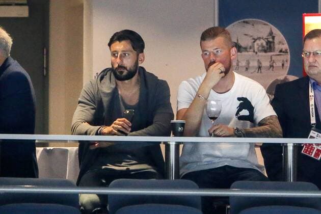 Dominic Maroh und Timo Horn in der VIP Loge enttaeuscht ueber das Tor zum 2:0, Kanada - Deutschland Koeln Copyright: xHorn xEibner-Pressefotox EP_BHN
