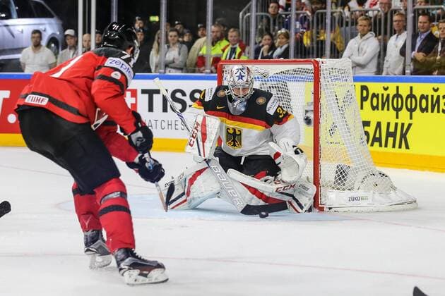 vl. Alex Killorn (CAN), Philipp Grubauer (GER), Kanada - Deutschland Koeln Copyright: xHorn xEibner-Pressefotox EP_BHN