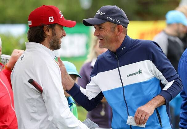 GOLF - Goesser Open MARIA LANKOWITZ,AUSTRIA,20.MAY.17 - GOLF - Goesser Open, GC Erzherzog Johann. Image shows Martin Wiegele and Markus Brier (AUT). GEPAxpictures xChristianxWalgram