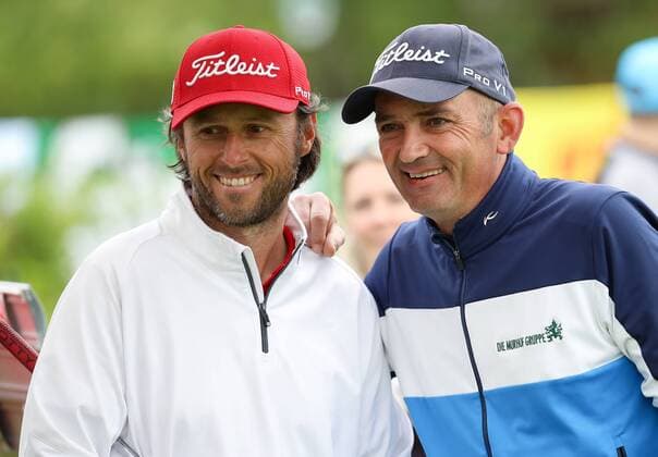 GOLF - Goesser Open MARIA LANKOWITZ,AUSTRIA,20.MAY.17 - GOLF - Goesser Open, GC Erzherzog Johann. Image shows Martin Wiegele and Markus Brier (AUT). GEPAxpictures xChristianxWalgram