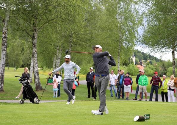 GOLF - Goesser Open MARIA LANKOWITZ,AUSTRIA,20.MAY.17 - GOLF - Goesser Open, GC Erzherzog Johann. Image shows Lukas Nemecz (AUT) and Jean-Baptiste Gonnet (FRA). GEPAxpictures xChristianxWalgram