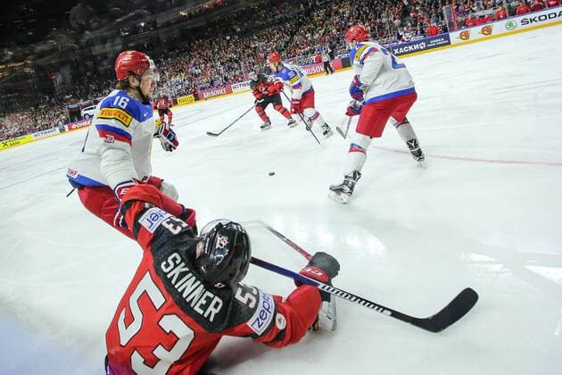vl. Sergei Plotnikov (RUS), Jeff Skinners (CAN), Kanada - Russland Koeln Copyright: xHorn xEibner-Pressefotox EP_bhorn