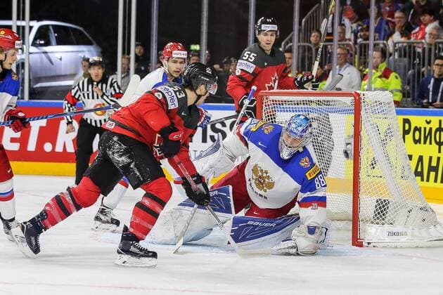vl. Jeff Skinners (CAN), Andrei Vaseilevski (RUS), Kanada - Russland Koeln Copyright: xHorn xEibner-Pressefotox EP_bhorn