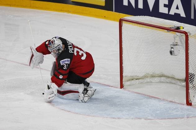 IIHF WM 2017, Kanada - Russland, 20.05.2017 Calvin Pickard (Kanada, 31); IIHF WM 2017, Kanada - Russland am 20.05.2017 in der Lanxess-Arena in Koeln (Deutschland). xadx