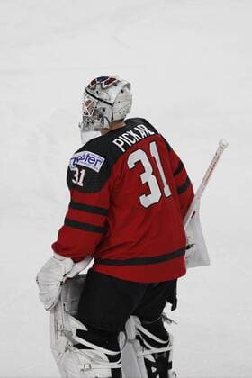 IIHF WM 2017, Kanada - Russland, 20.05.2017 Calvin Pickard (Kanada, 31); IIHF WM 2017, Kanada - Russland am 20.05.2017 in der Lanxess-Arena in Koeln (Deutschland). xadx